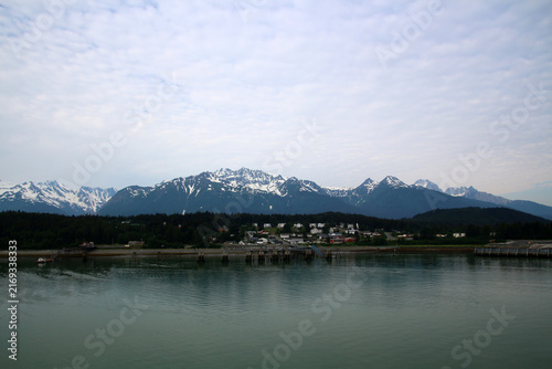 View of the small town of Haines, Alaska, United States