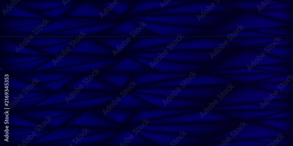 Obraz premium Abstract dark blue geometric mosaic background with subtle shadows, creating a tranquil pattern for professional presentations and web design.