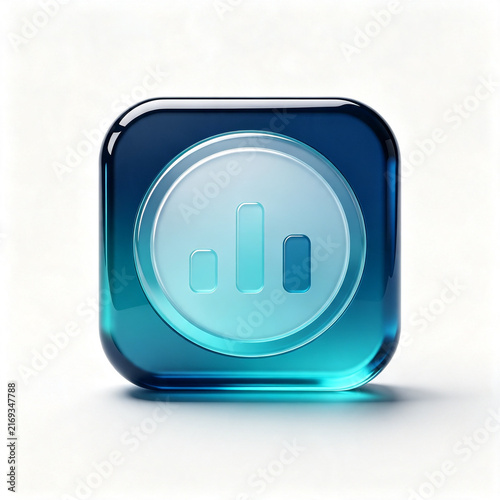 Dark blue analytics dashboard icon
