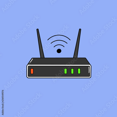 Quadro su tela Modern internet router device icon vector
