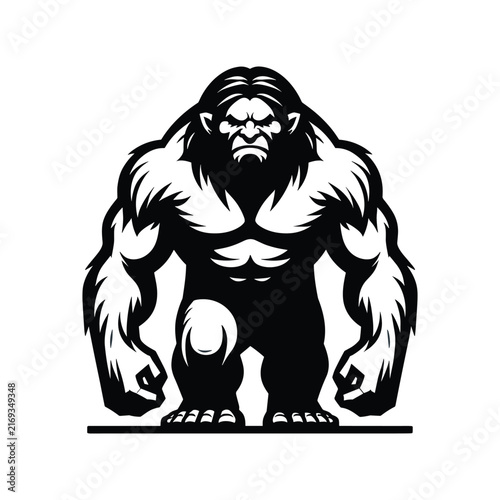 Troll Giant Silhouette – Fantasy Monster Character