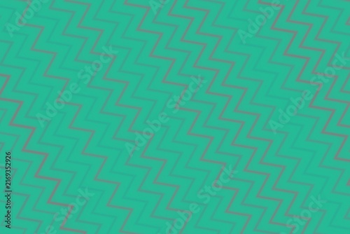 Abstract pattern with zigzag lines in teal and orange