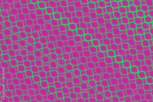 Colorful geometric pattern with pink purple and green shapes