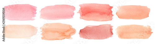 Peach watercolor stain with gentle brush marks and pastel pink hues forms a dreamy abstract backdrop perfect for creative projects and elegant water-based compositions.