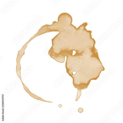 Foto Coffee stain ring isolated on transparent background