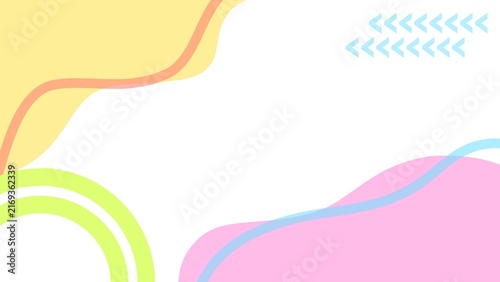 Colorful wavy background. Funny childish design style. Abstract background with geometric shape. Back to school background