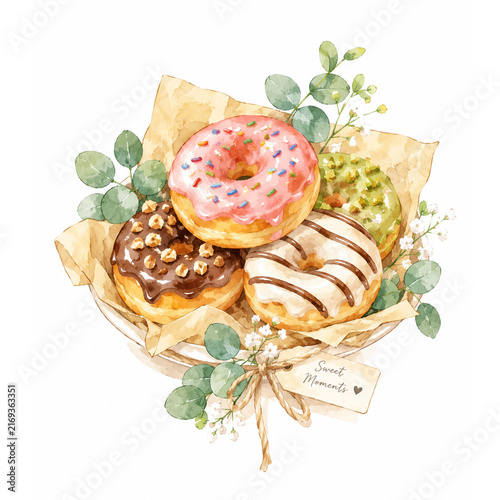 donuts on the plate 