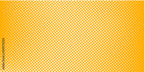 Cuadro en lienzo Yellow orange halftone pattern