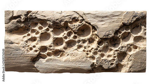 Natural sandstone with case hardening pattern