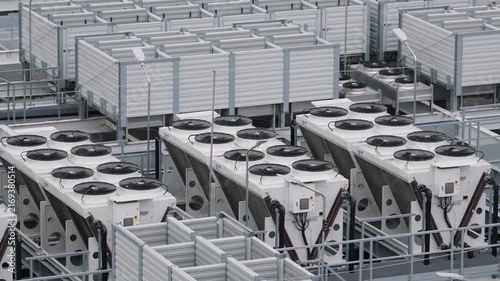Industrial air conditioning units for data center cooling