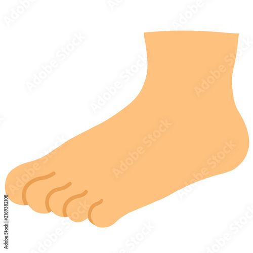 Canvastavla cartoon illustration of a human foot