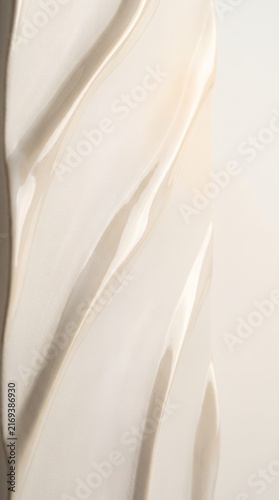 Sculptural Ivory Ceramic Waves with Soft Shadows Vertical Luxury Background