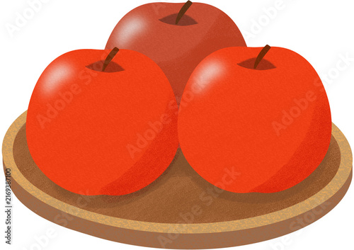 Obraz na płótnie red apple on white background