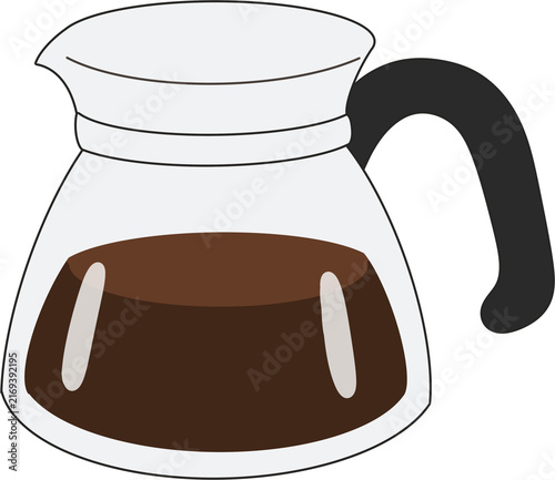 Coffee Pot Flat Vector Illustration