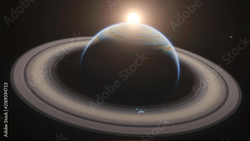 Interstellar Data Stream Rings Over Gas Giant Planet
