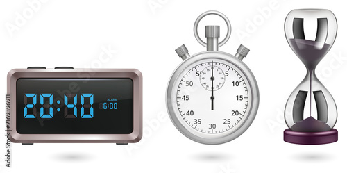 Canvas Print Clocks and watches for time management and productivity on transparent backgroun
