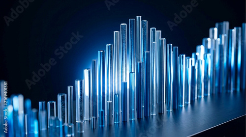 Dynamic Blue White Geometric Stripes with Flowing Gradient
