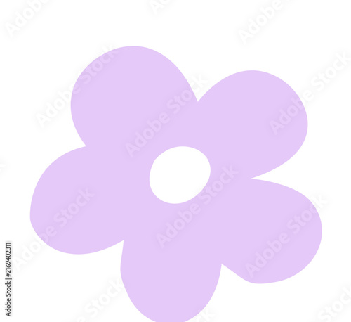 Minimalist purple Flower illustration 
