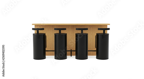 Four black cylindrical batteries with gold connector