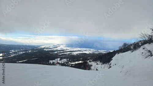 Bild auf Leinwand Winter mountain skiing