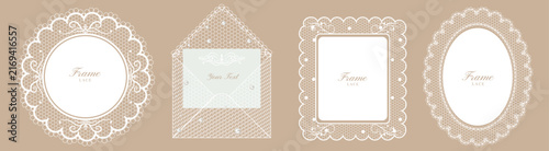Photography Lace frame and envelope template set