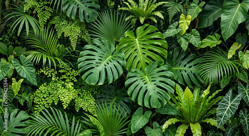 The leaves in the forest are lush green, a natural sight.
