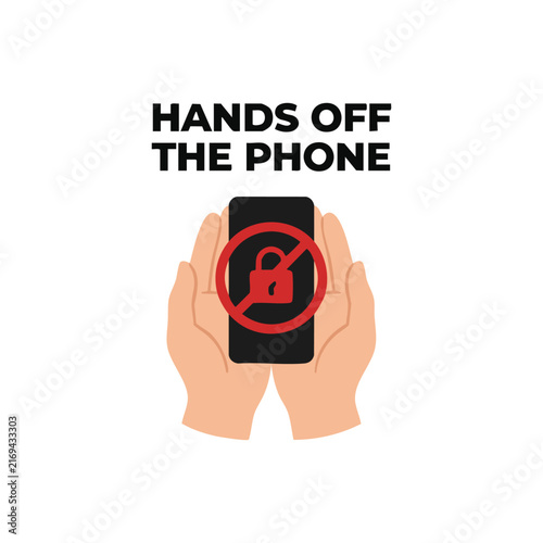 Hands Off the Phone Road Safety Awareness Illustration
