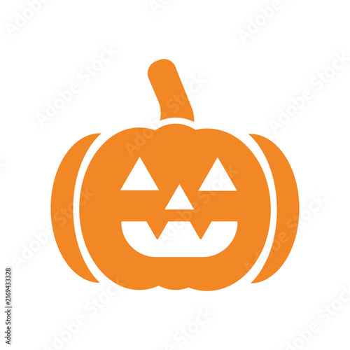 Pumpkin Halloween Symbol Icon Vector Design Illustration EPS 10