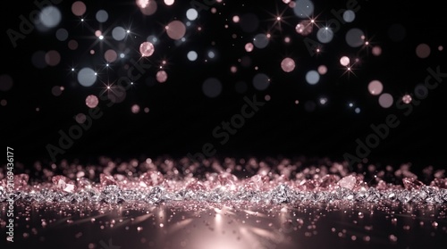 Rose Pink Diamond Dust Luxury Abstract Background