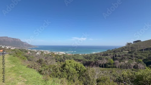 Atlantic Ocean and Camps Bay as seen from Table Mountain.