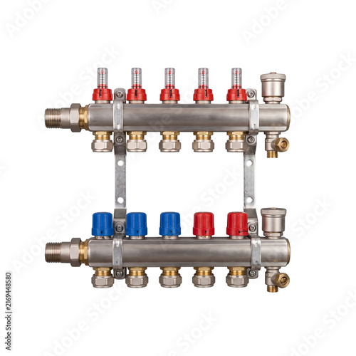 Underfloor Heating Stainless Steel Manifold Set with Flow Meters