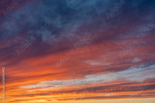 Obraz na plátne red sky with clouds