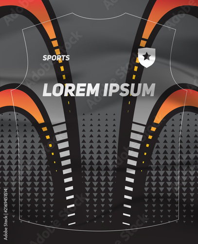 Dynamic Sports Jersey Template with Bold Geometric Shapes and Modern Athletic Style