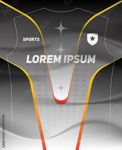 Dynamic Sports Jersey Template with Bold Geometric Shapes and Modern Athletic Style