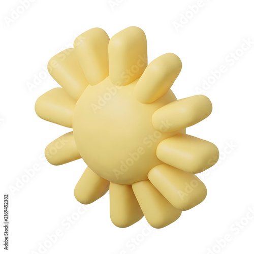 Claymorphic sunburst