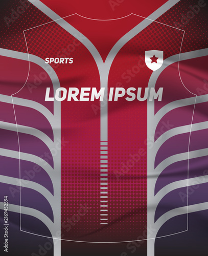 Dynamic Sports Jersey Template with Bold Geometric Shapes and Modern Athletic Style