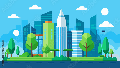 city landscape with city