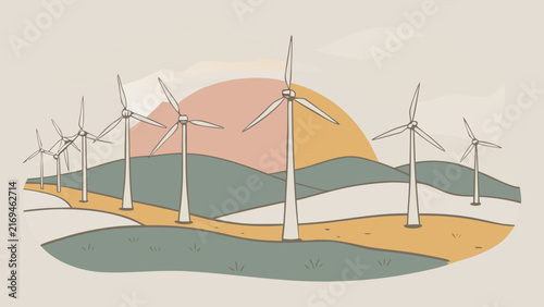 wind turbines on the sea
