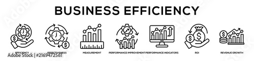 Фотография Business Efficiency web banner icon illustration concept