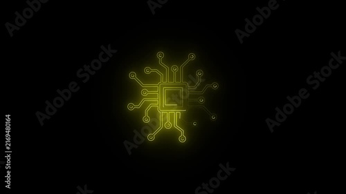 Futuristic circuit board Microchip CPU Processor Network motherboard cyber nans chip, processor, and semiconductor. tech mg. AI innovation concept. innovation future tech data, Ac big data lines dots