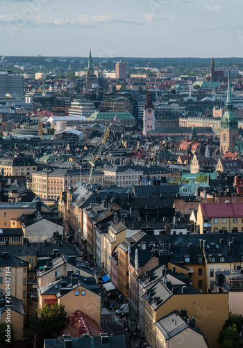 Photography Aerial view of Stockholm City