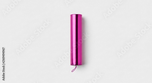 Vibrant Magenta Metallic Party Popper Tube with Decorative String