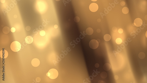 Abstract luxury golden bokeh light background with warm glowing rays, sunbeams, and floating glitter particles for festive backdrop and award banner design