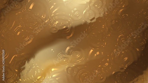Abstract luxury gold liquid ripple background with shiny metallic water surface drop texture and golden wave reflections for premium design backdrop