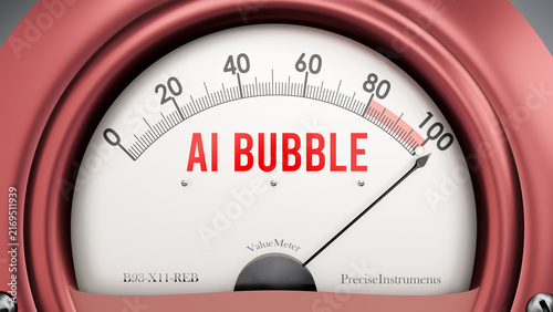Canvastavla Ai Bubble that is hitting a full scale, showing rising levels of ai bubble, possibly overload of it, too much of it