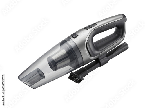 Silver and black vacuum cleaner