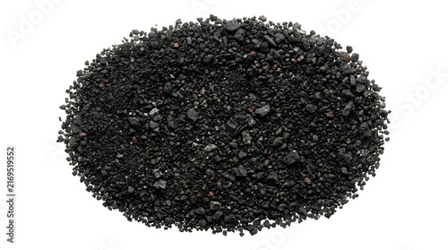 Volcanic Sand Texture Patch Isolated on Plain Background