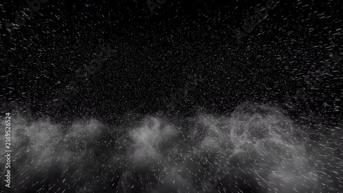 Blowing Snow, seamless loop with Alpha Matte Pass.