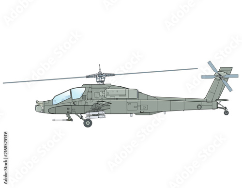 Bild auf Leinwand Amerikanischer Kampfhubschrauber