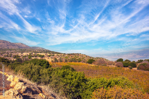 Konstfotografi Hills near the Sea of Galilee, Israel